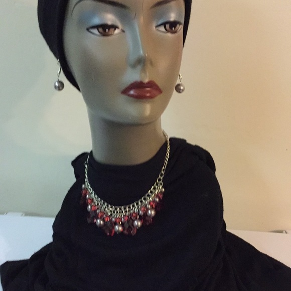 paparazzi Accessories - Twinkly Typhoon Red Earring and Necklace Set